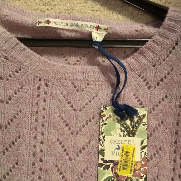 Chelsea & Violet Aurora Borealis Lilac Sweater NWT - Picture 4 of 7
